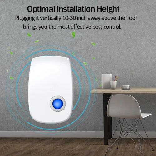Miniatura 4 de Control ultrasónico de plagas electrónico repelente de plagas, enchufe repelente sónico para interiores para roedores, cucarachas, insectos