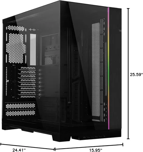 Miniatura 9 de Lian Li Dynamic EVO XL - Hasta 280mm E-ATX Placa base - Tiras de iluminación ARGB - Hasta 3X 420mm Radiador - Paneles de vidrio templado frontal