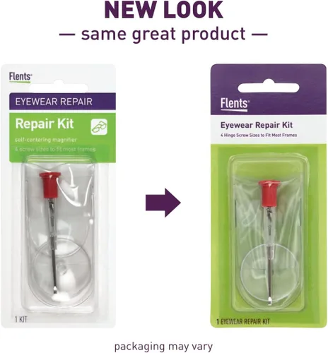 Miniatura 7 de Flents Kit de herramientas de reparación de lentes con destornillador pequeño, tornillos para gafas, lupa, guía de tornillos y bolsa