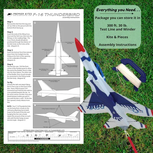 Miniatura 5 de Premier Kites Cometa Jet 3D - F16 Thunderbird