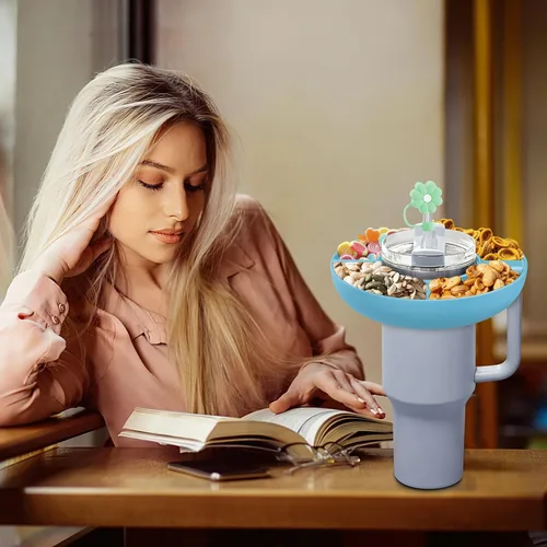 Miniatura 7 de Cuenco para aperitivos Stanley Cup de 30 onzas con asa, perfectamente compatible con el vaso Stanley Quencher H2.0 de 30 onzas con asa, bandeja