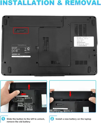 Miniatura 7 de Fancy Buying - Batería para portátil Dell Inspiron 1526, 1525, 1545, 1546, 1750 y 1440 compatible con P/N X284G, M911, M911G, GW240, RN873, K450N