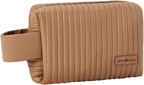 Essential Collection - Bolsas de maquillaje para mujer de viaje y uso diario, estuches de cosméticos pequeños a medianos con diseños únicos, Café,