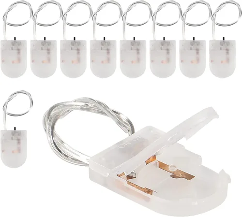 Miniatura 8 de Alinan Soporte de batería con botón, soporte de batería de celda de moneda con interruptor CR2032 1 X 3V Soporte de batería de cajas de Blanco