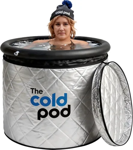 Tina de Baño de Hielo para Atletas con Cubierta: Tina de Sumersión en Frío de 85 Galones para Recuperación, Piscina de Sumersión en Hielo Portátil