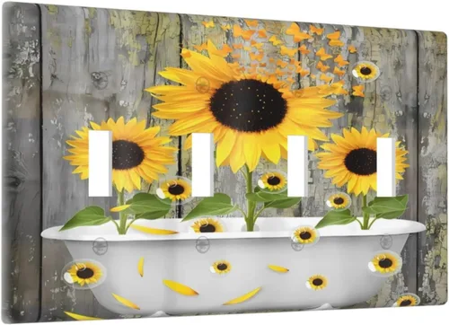 Miniatura 45 de Placa de pared de 1 cuadrilla, diseño de playa, océano, amanecer, mar, atardecer, cubierta de interruptor de luz en blanco, decorativo, sin