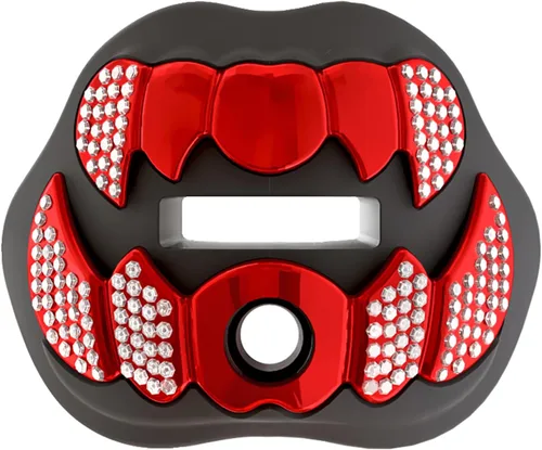 Miniatura 14 de LeCool Protector bucal de fútbol con correa conectada, 3D Beast Chrome, protector bucal para adultos y jóvenes, pieza para deportes para máximo