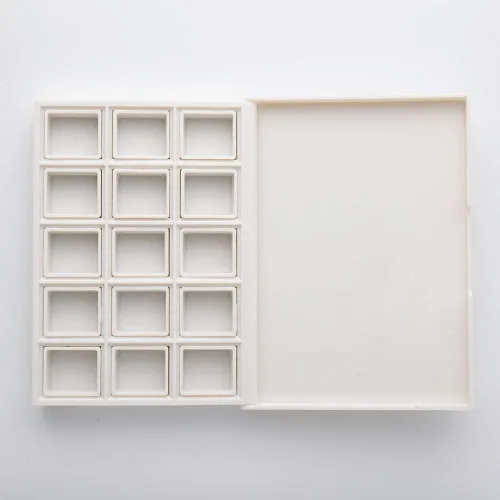 Miniatura 3 de DANIEL SMITH Acuarela vertida a mano, medias sartenes, juego de mezcla definitivo con 15 medias sartenes de acuarela, 15 medias bandejas vacías, 2