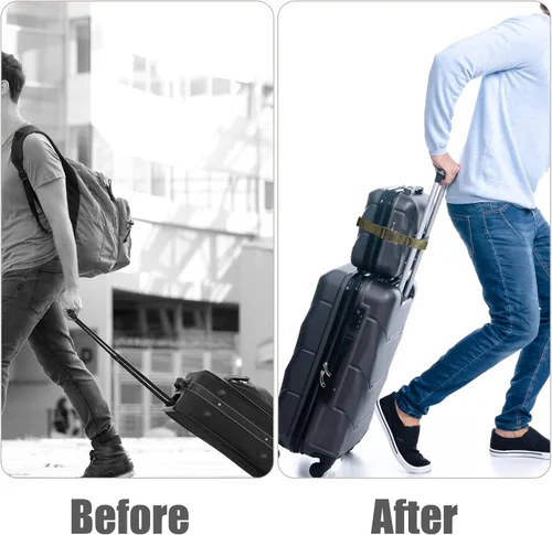 Miniatura 5 de Cinturón de viaje para equipaje, cinturón de viaje para equipaje de mano, elegante y ajustable, cinturón de viaje para equipaje, accesorios de viaje