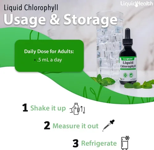 Miniatura 4 de LIQUIDHEALTH Gotas de clorofila líquida, desodorante interno, desintoxicación hepática, apoyo inmunológico, promueve el colágeno para el cabello