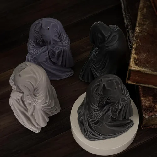 Miniatura 3 de Molde de silicona de calavera para hacer velas, molde 3D de animales y arcilla, molde de fundición de resina fantasma, moldes de decoración