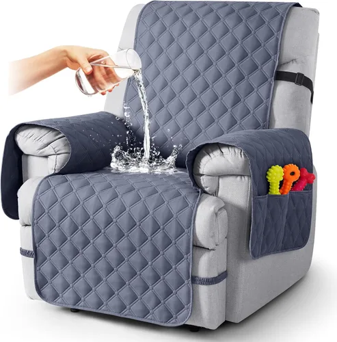 Miniatura 47 de TAOCOCO Fundas reclinables 100% impermeables, con correas para las piernas, funda de sofá reclinable reversible para silla reclinable, protector