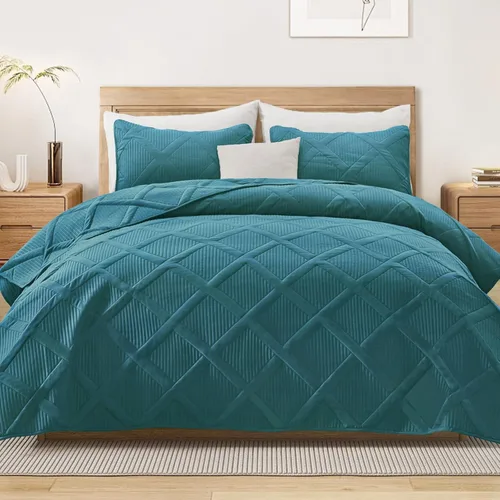 Miniatura 25 de Exclusivo Mezcla - Juego de edredón de microfibra tamaño King, juego de ropa de cama gris claro con 2 fundas de almohada, colcha moderna para cama