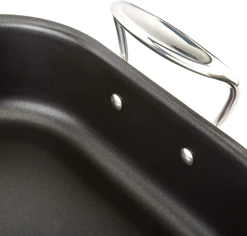 Miniatura 3 de All-Clad Specialty - Asador grande de acero inoxidable con rejilla antiadherente de 13 x 16 pulgadas, apto para horno y asador hasta 500°F, bandeja