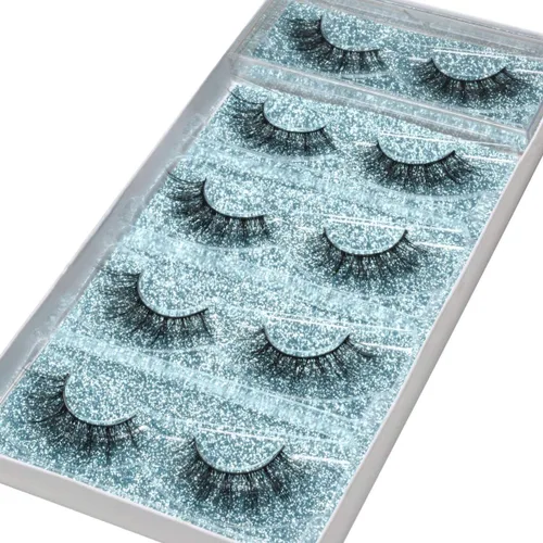 Miniatura 2 de DYSILK Pestañas postizas - Pestañas de visón 5 pares 6D, paquete de pestañas esponjosas, pestañas postizas de aspecto natural, pestañas postizas 5