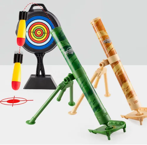 Miniatura 5 de Juego de lanzador de mortero para niños de 6 a 12 años, juego de cohete de espuma suave para niños con 5 conchas de espuma de seguridad para niños