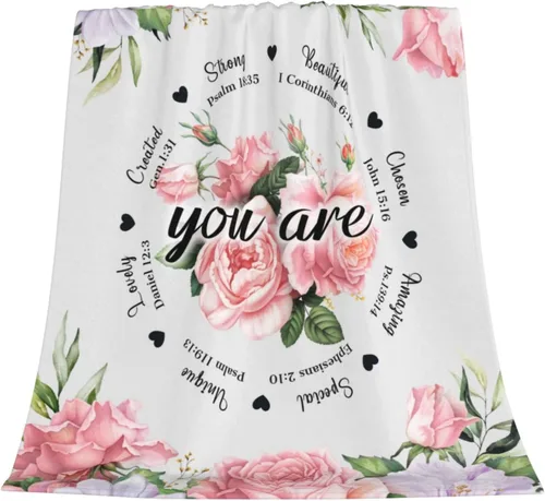 Miniatura 2 de Regalos de cumpleaños cristianos para adolescentes, regalos inspiradores de bautismo religioso para adolescentes, niñas, mujeres, amigas, manta