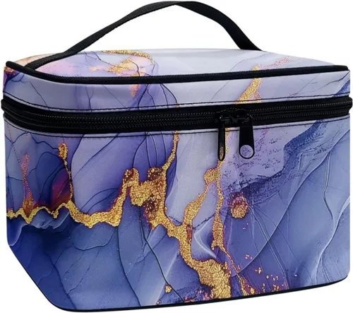 Miniatura 15 de JoyLamoria Bolsa de Maquillaje Portátil Bolsa de Cosméticos de Viaje Bolsa de Maquillaje con Gran Capacidad Bolsa con Cremallera, Aztec Southwestern