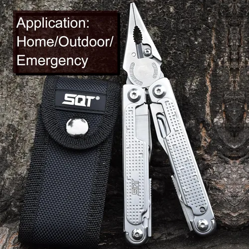 Miniatura 6 de SQT2045 Multiherramienta 20-en-1, Plegable y con Bloqueo Automático, Herramienta Profesional para DIY, Reparaciones del Hogar y Camping al Aire