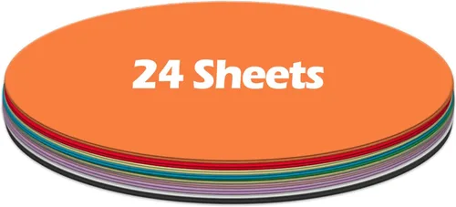 Miniatura 5 de Ezyaid Círculos de papel de cartulina negra para manualidades y manualidades, cartulina gruesa de 6 pulgadas, forma redonda, circular de 92
