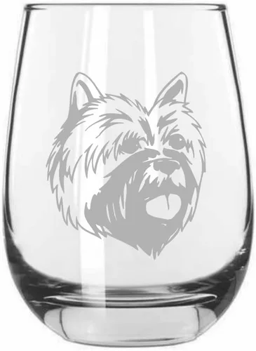 Miniatura 370 de Sakhalin Husky Dog - Copa de vino grabada personalizada de 15.25 onzas sin tallo