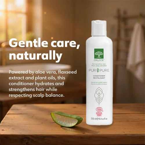 Miniatura 4 de Laboratoires Druide Pur&Pure Conditioner - Cuidado natural del cabello, acondicionador hidratante y nutritivo para pieles sensibles, 8.5 fl oz