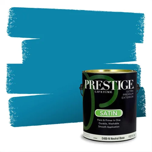 Miniatura 1647 de Pintura Exterior + imprimación PRESTIGE, todo-en-uno, 1 galón, acabado mate, color comparable al Valspar* Royal Gray* VS151-Gris real