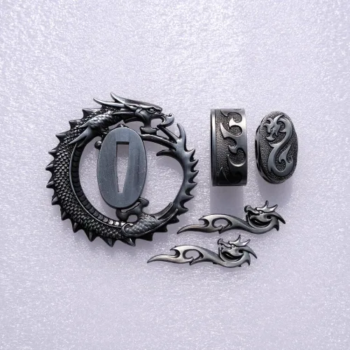 Miniatura 19 de Espada samurái japonesa KOSHIRAE – TSUBA FUCHI KASHIRA MENUKI 68-100