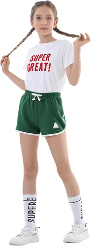 Miniatura 31 de Rolanko Pantalones cortos activos de delfín para niñas, paquete de 3 unidades, ciclismo, correr, verano, playa, atletismo, deportes, 4-14 años