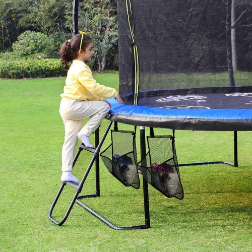Miniatura 8 de Bolsa de 2 piezas para zapatos de trampolín, bolsa de malla de almacenamiento de trampolín negro con 2 correas de gancho y bucle, soporte