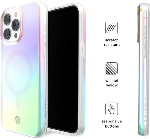 Miniatura 6 de VELVET CAVIAR Funda para iPhone 15 Pro Max, compatible con MagSafe, probada en caídas de 10 pies, ópalo blanco iridiscente Blanco (White Opal)
