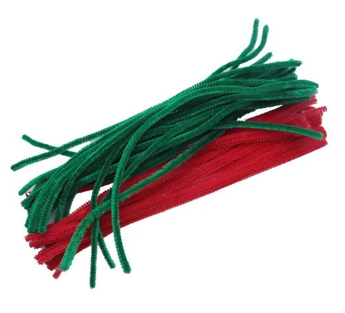 Miniatura 7 de SOWAKA 50 tallos de felpilla para limpiar pipas de color liso suave para proyectos de manualidades, arte, temática de Navidad, fiestas de Acción