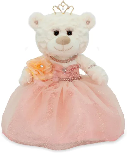 Miniatura 19 de Muñeca de centro de mesa de oso de quinceañera de 12 pulgadas con elegante vestido de tul en capas y soporte ajustable, regalo de decoraciones