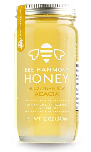 Miniatura 13 de Bee Harmony Miel de trébol cruda, 12 onzas (paquete de 2 tarros), fabricada en los Estados Unidos