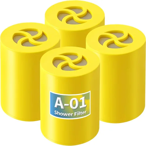 Miniatura 9 de DerBlue 1 filtro de cabezal de ducha multietapa A-01 compatible con cabezal de ducha filtrado Afina para agua dura, elimina cloro y otras impurezas
