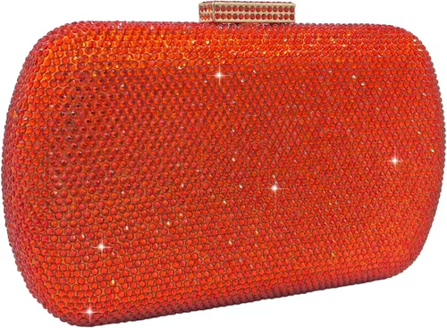 Miniatura 10 de Boutique De FGG Mini bolso de mano con diamantes de imitación, bolsos de noche y embragues para mujer, formales, bolso de mano de cristal para boda