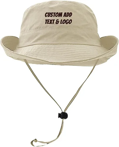 Sombrero Boonie personalizado para deportes, pesca, actividades al aire libre de verano, logotipo de texto personalizado, sombreros de protección