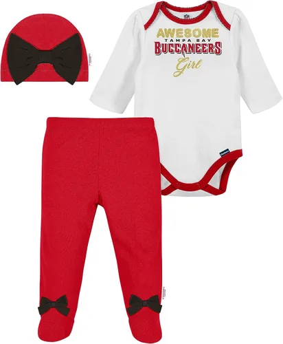 Miniatura 33 de NFL Conjunto de enterizo, pantalón con pies y gorro de 3 piezas para bebé niña Alternativa 2
