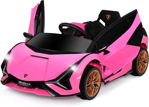 Miniatura 14 de INFANS Lamborghini Sian - Auto de paseo para niños con licencia de 12 V, con control remoto para padres, suspensión de resorte, reproductor de MP3