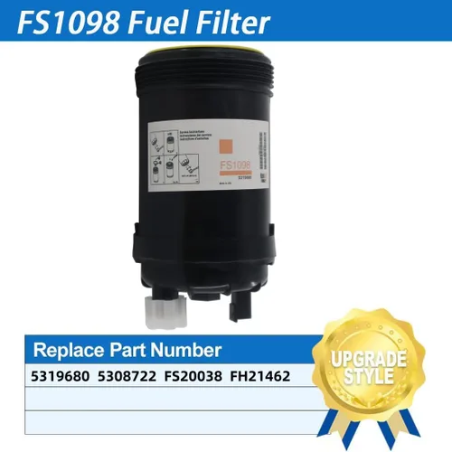 Miniatura 2 de Filtro separador de agua de combustible FS1098 reemplaza 5319680 5308722 FS20038 FH21462 Compatible con B6.7 ISB6.7/QSB6.7 ISL8.9 L9 W100CFI
