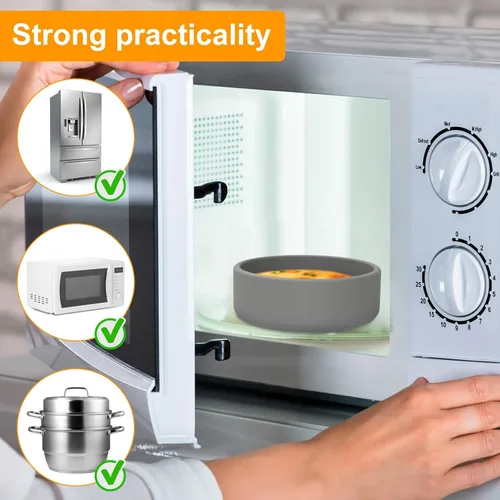 Miniatura 7 de 3 moldes de silicona para freidora de aire, 3 piezas reutilizables antiadherentes para huevos, alternativa a la olla de huevos en el Gris