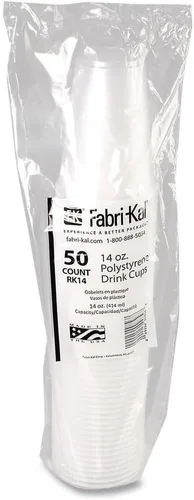 Miniatura 3 de Fabri-Kal 9508030 RK - Vasos acanalados para bebidas frías de 14 onzas, transparentes, 50 por manga, 20 fundas por caja