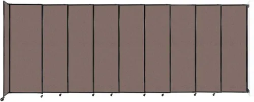 Miniatura 57 de Divisor de habitación de pared recta deslizante montado en la pared Anchos ajustables Ruedas de bloqueo Separador de habitación Paneles