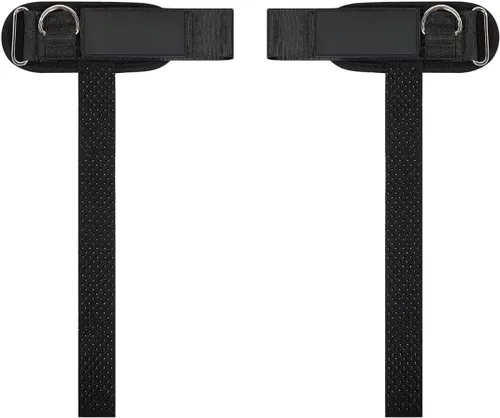 Miniatura 8 de Ekkovision Correas de levantamiento de pesas con anillo en D con puños, soporte de muñeca para hombres, correas de elevación gruesas y cómodas