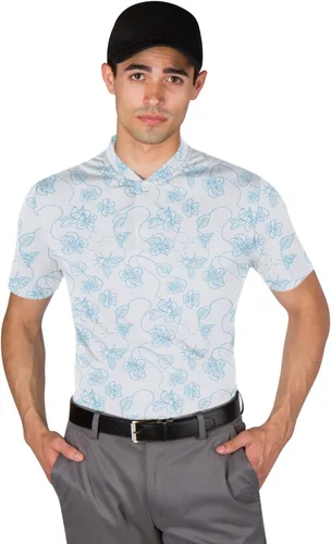 Miniatura 2 de Three Sixty Six Polo de golf sin cuello para hombre, ligero, absorbe la humedad y tela elástica