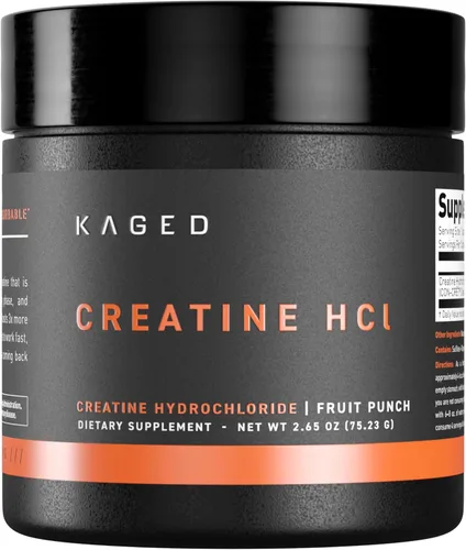 Kaged Creatina HCl en polvo | 7 veces más concentrada vs Mono | Construcción y recuperación muscular | Alta absorción | Sin hinchazón | Creatina