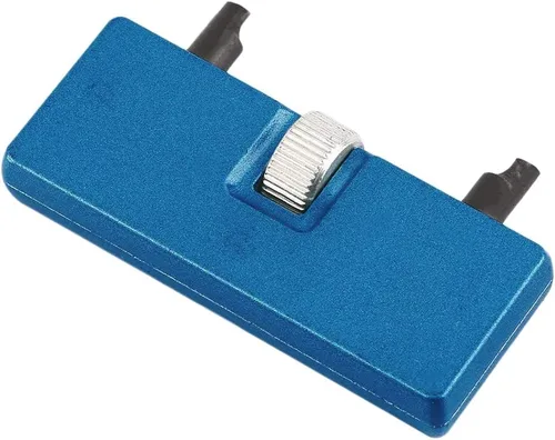 Miniatura 5 de MMOBIEL Abridor de caja de reloj, llave de tornillo ajustable compatible con reemplazo de batería y reparación de relojes, Azul, Compacto