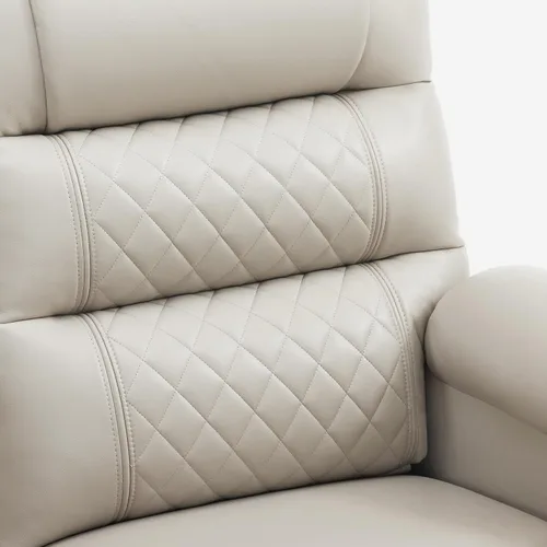 Miniatura 8 de MCombo Sofá reclinable eléctrico de gravedad cero de 56.3 pulgadas con masaje de calor y vibración, sofá biplaza reclinable con puertos USB, Gris