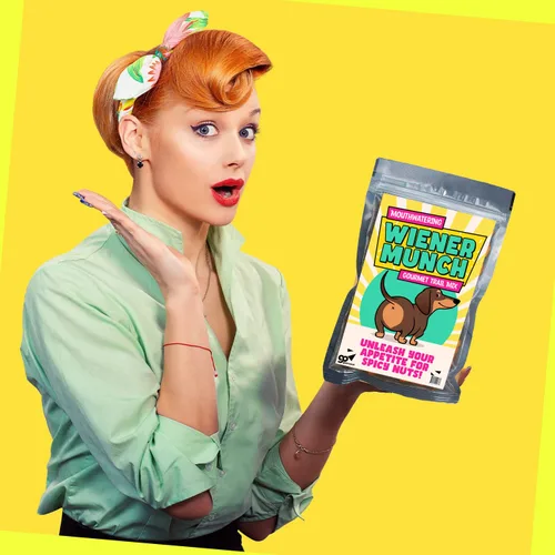 Miniatura 2 de Wiener Munch Trail Mix – Divertidos rellenos de calcetines para mujeres – Regalos para dueños de perros – Elefante blanco extraño – Regalos de broma