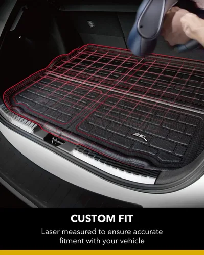 Miniatura 4 de 3D MAXpider Alfombrilla de carga plegable trasera para todo tipo de clima para Hyundai Palisade 2020-2023 ajuste personalizado detrás de la tercera